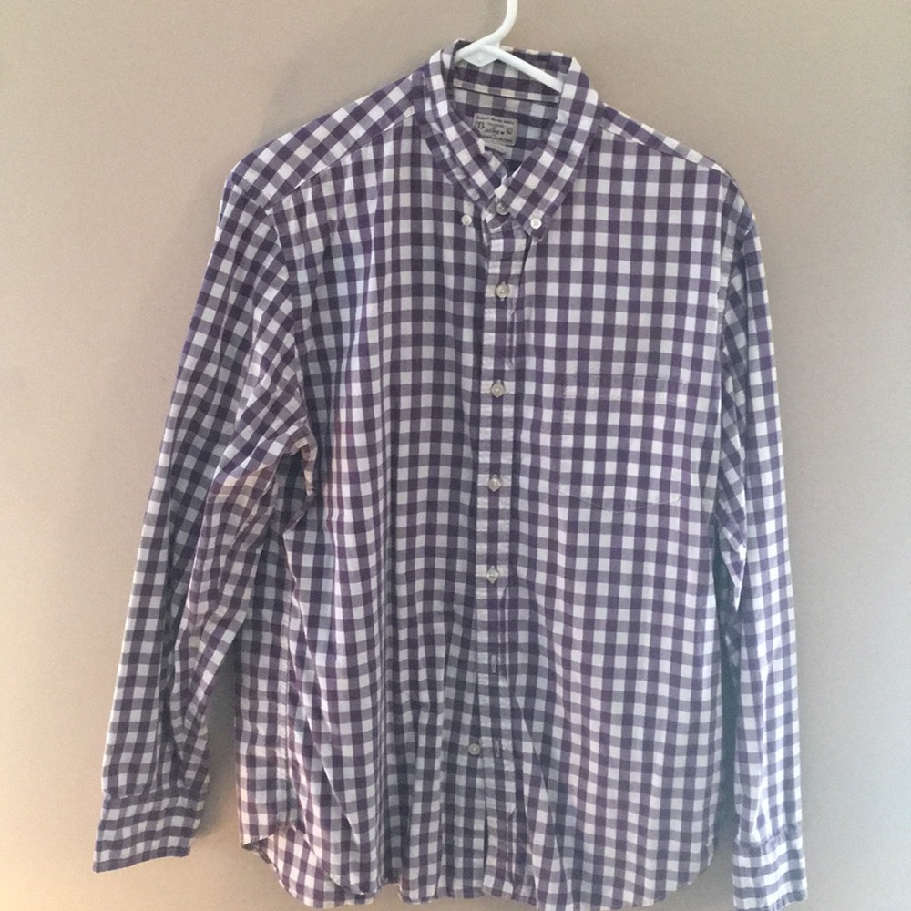 J Crew Purple|White Large button down